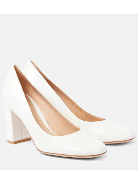 Pantofi cu toc Gianvito Rossi din piele alb