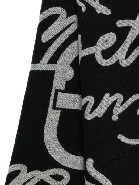 Fular Twinset cu franjuri negru
