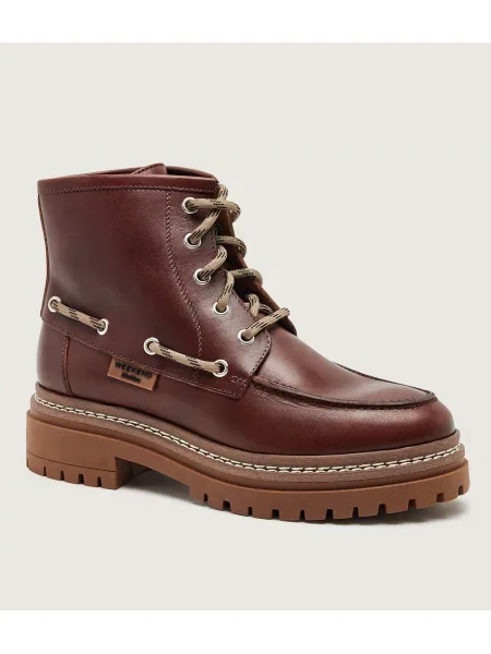 Weekend MaxMara De piele botine Wkapantone maro