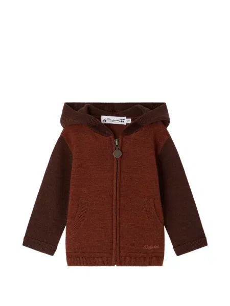 Bluza z kapturem dziecięca Bonpoint brązowa