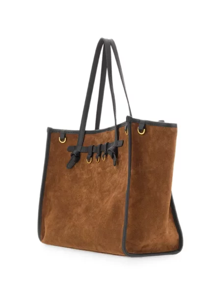 Τσάντα shopper Marcella Club σουέτ καφέ
