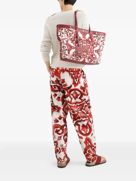 Pulover Dolce & Gabbana de mătase alb