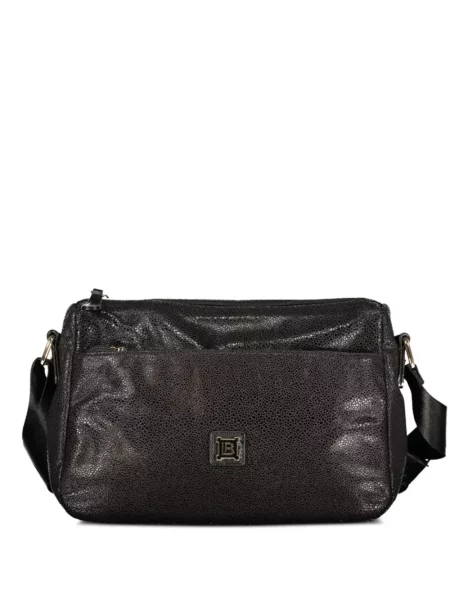 Crossbody táska Laura Biagiotti autogrammal fekete
