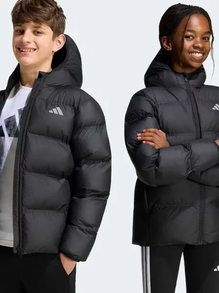 Adidas prešívaná bunda detská čierna