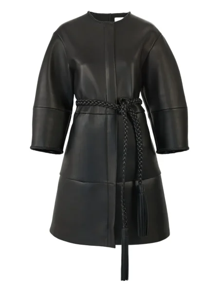 Palton Carolina Herrera din piele negru