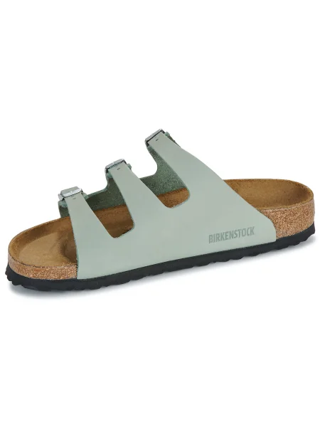 Pantofi Birkenstock din nubuc verde