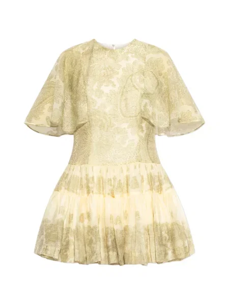 Rochie mini Allsaints cu imagine cu model paisley verde