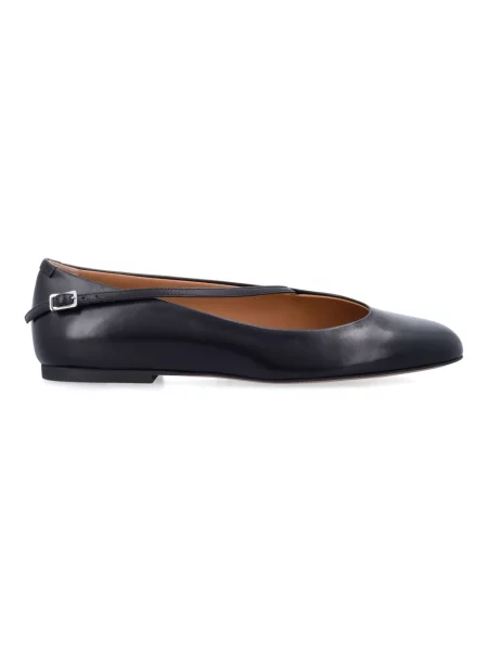 Balerinki Jil Sander skórzane czarne