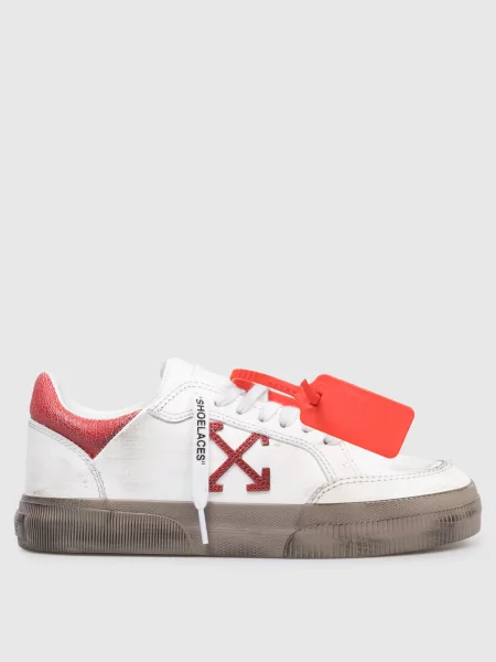 Шкіряні кросівки Vulcanized з вінтажним ефектом Off-white білі