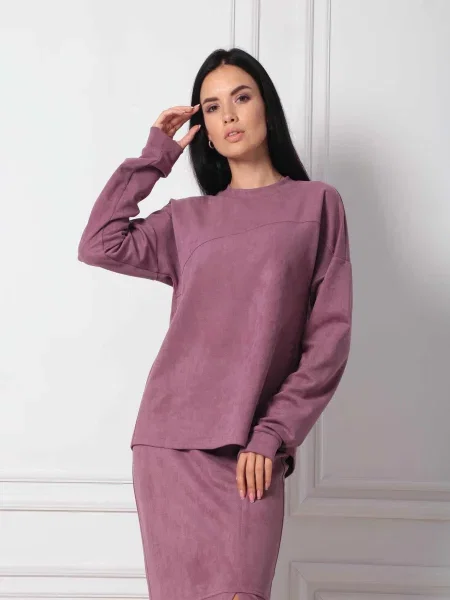 Замшева Блуза RiMari бузковий