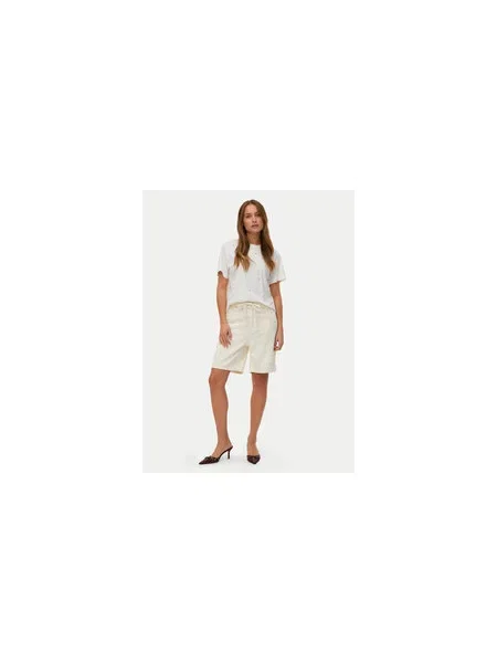 VERO MODA Póló VMSOLA METTE sárga / fekete fehér
