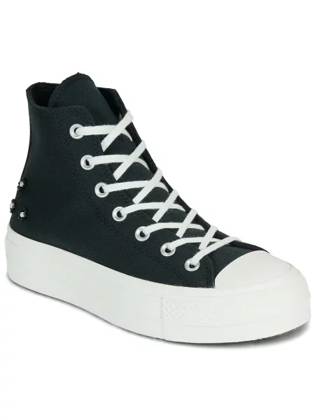 Pantofi Converse cu platformă cu mărgele negru