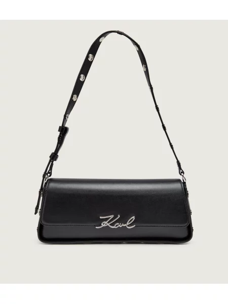 Karl Lagerfeld geantă baguette pentru femei din piele K/SIGNATURE negru