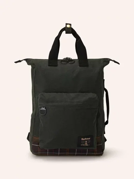 Plecak z naszywką z logo model FIELD WAX' Barbour szary