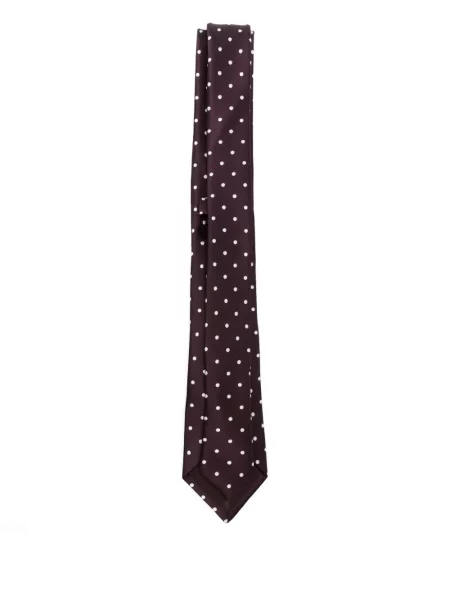 Cravată Tom Ford de mătase cu buline violet