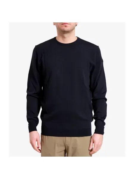 Dzianinowy sweter Rrd niebieski