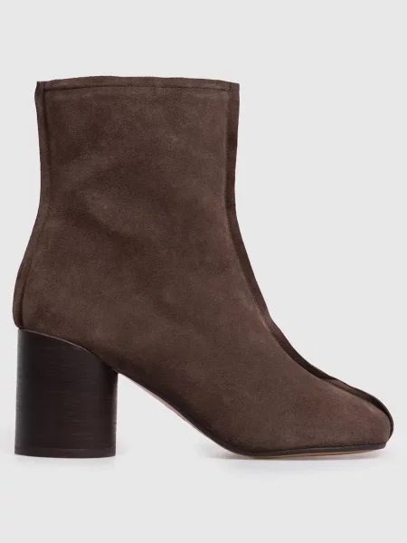 Замшевые ботильоны Maison Margiela Mm6 коричневые