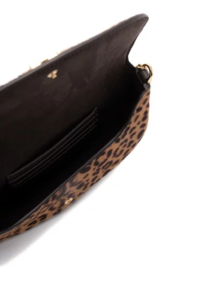 Colier Fendi cu model leopard maro