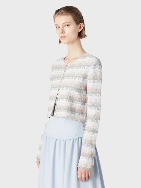 Кардиган Emporio Armani віскоза/поліестер сірий