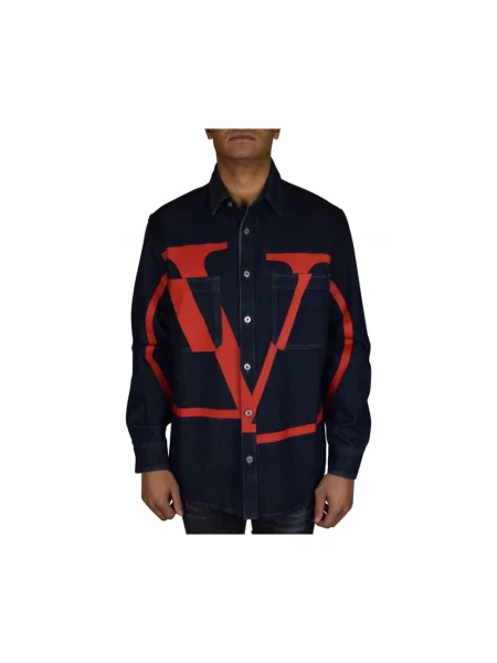 Koszula dżinsowa Valentino Garavani z logo niebieska