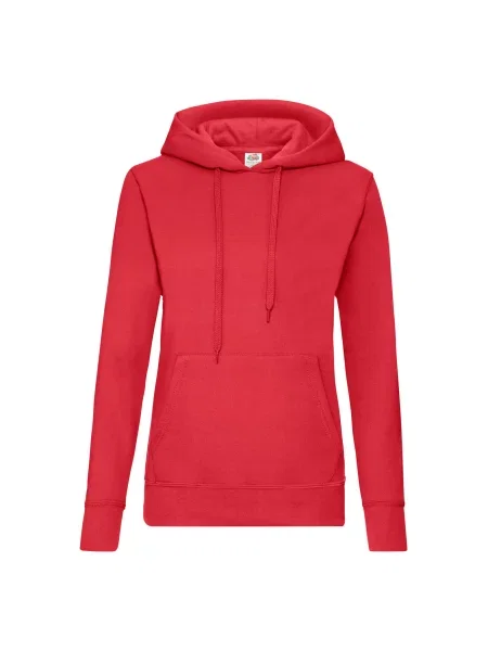 Bluza z kapturem Fruit Of The Loom z kapturem czerwona