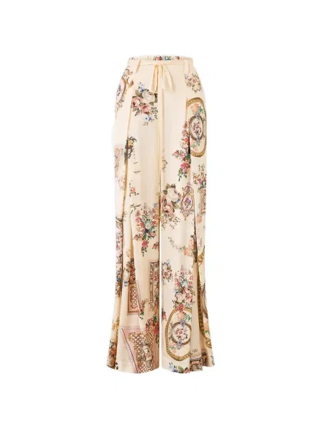Pantaloni Camilla cu model floral cu imagine