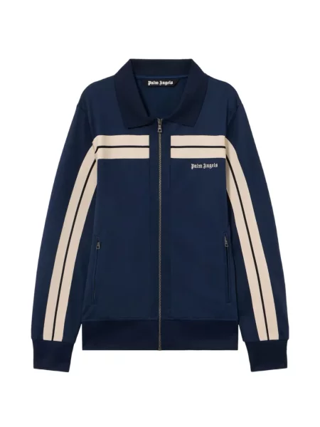 Hanorac cu fermoar Palm Angels cu autograf albastru