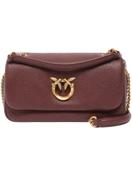 Pinko crossbody kabelka dámska kožená hnedá