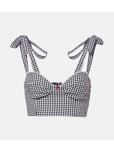 Crop top Bananhot popelinowy czarny