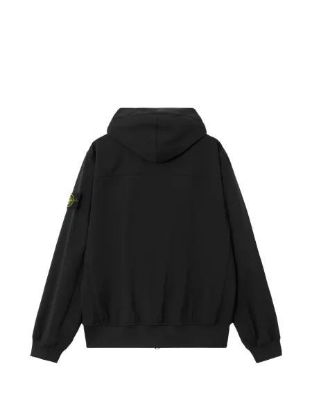 Geacă Stone Island cu glugă cu strasuri negru