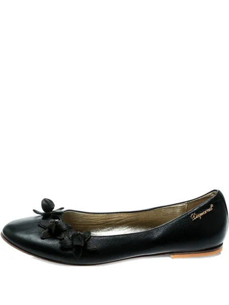Balerini Dsquared2 din piele cu model floral negru
