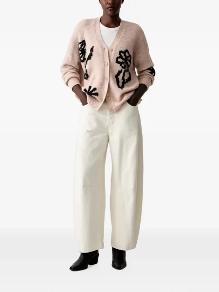 Φλοράλ πλεκτή ζακέτα Scotch & Soda ροζ