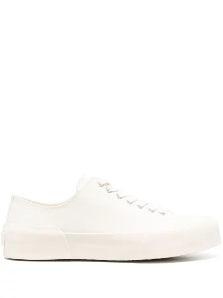 Sneakerși Jil Sander cu șireturi din dantelă