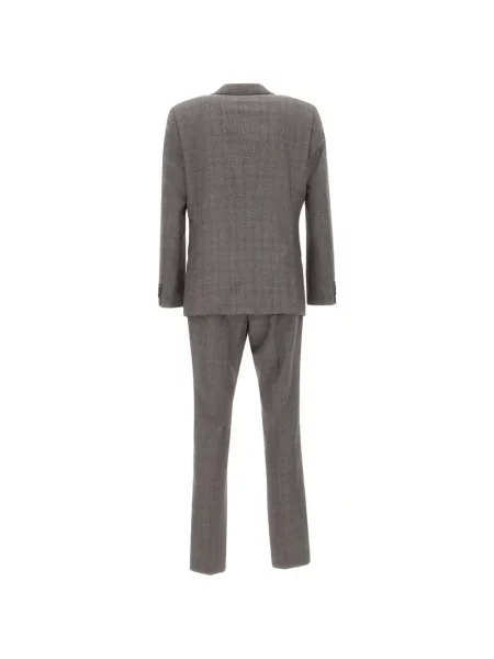 Costum Boss în carouri gri