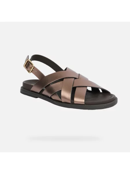 Geox sandale de piele D ADELASH maro