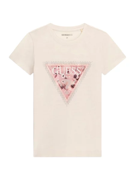 Tricou Guess din canvas bej