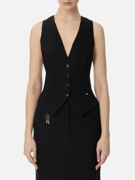 Жилет Elisabetta Franchi чорний