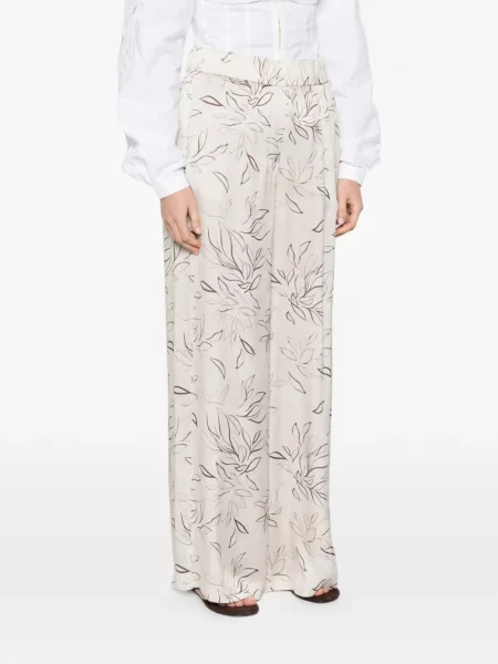 Pantaloni Peserico cu model floral cu imagine