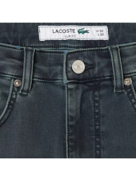 Lacoste Spodnie Jeansowe O Dopasowanym Kroju granatowe