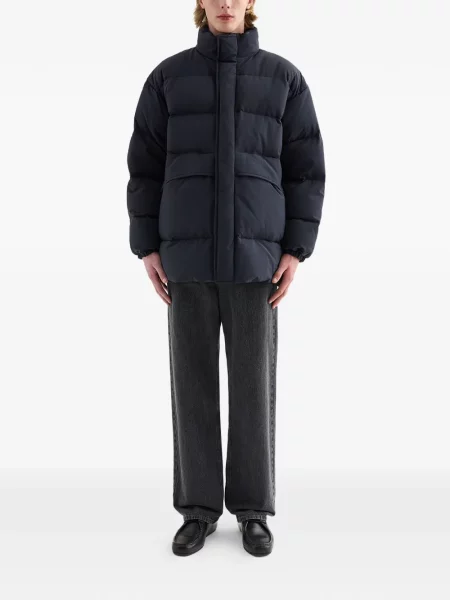 Matlasat palton Jil Sander albastru