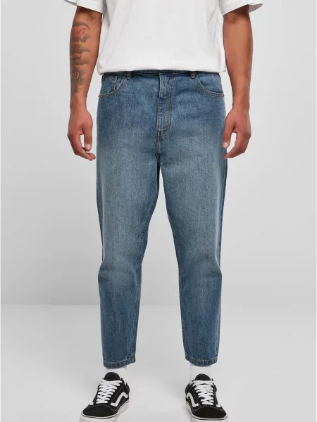 Cropp blugi conici Urban Classics albastru