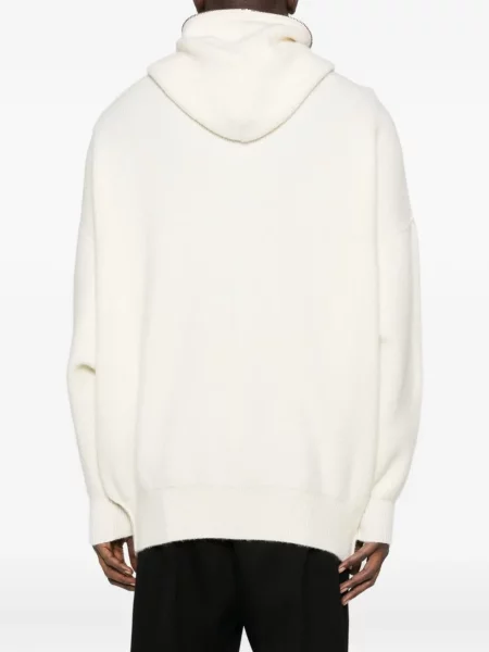 Hanorac cu glugă Rick Owens alb