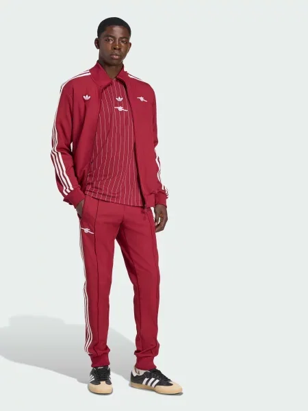 Переработанный спортивные штаны Adidas бордовые