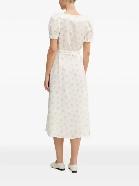 Rochie midi Sleeper de in cu imagine alb