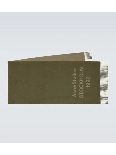 Fular Acne Studios de lână verde