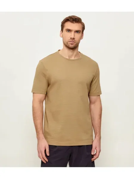 BOSS Tricou Tiburt Kaki negru