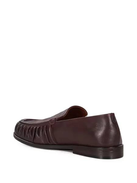 Pantofi loafer Marsell din piele cu volane maro