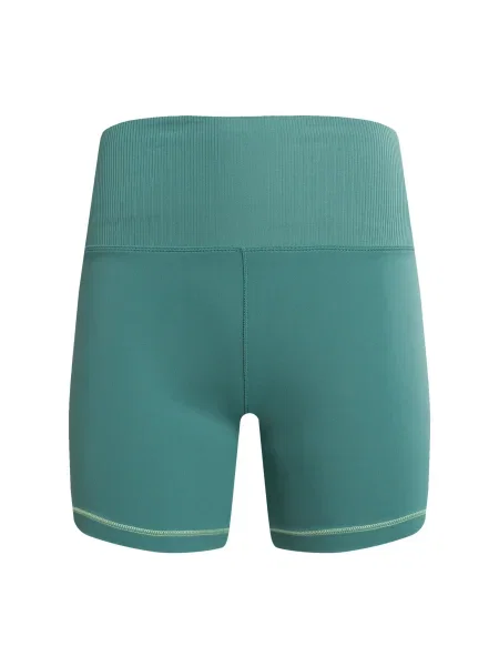 Pantaloni scurți pentru femei Nike One Rib High-Waisted 5" Biker bicoastal/white alb