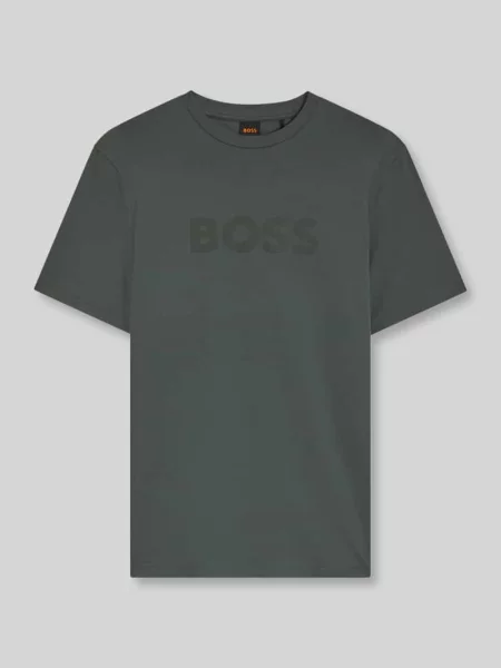 T-shirt o kroju regular fit z czystej bawełny model Te_Logo' Boss Orange