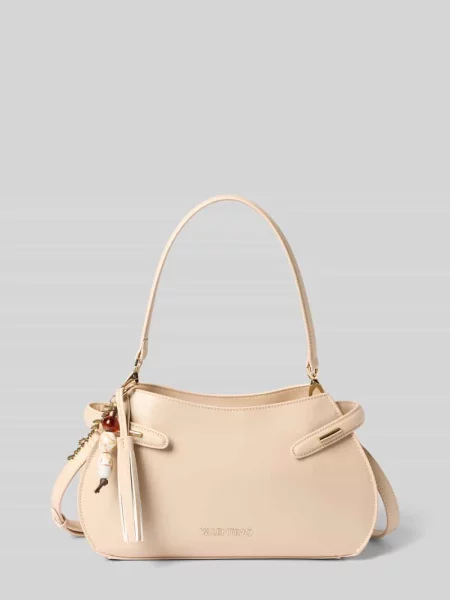 Torba na ramię z detal z logo model NIVALIS RE' Valentino Bags beżowa